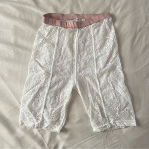 NWOT Intimately Free People White Lace Biker Shorts — XS
